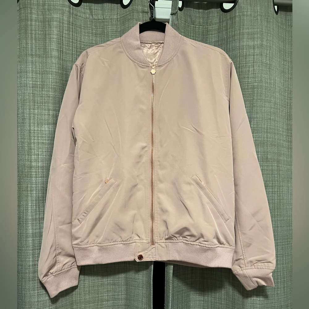 Elegant Blush Bomber Jacket